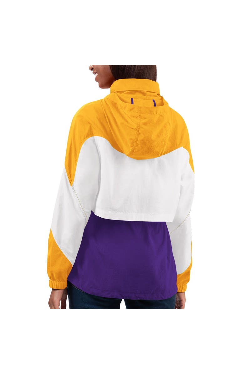 G-III 4HER BY CARL BANKS Women's G-III 4Her by Carl Banks Purple/Gold Minnesota Vikings Tie Breaker Lightweight Quarter-Zip Jacket, Alternate, color, 