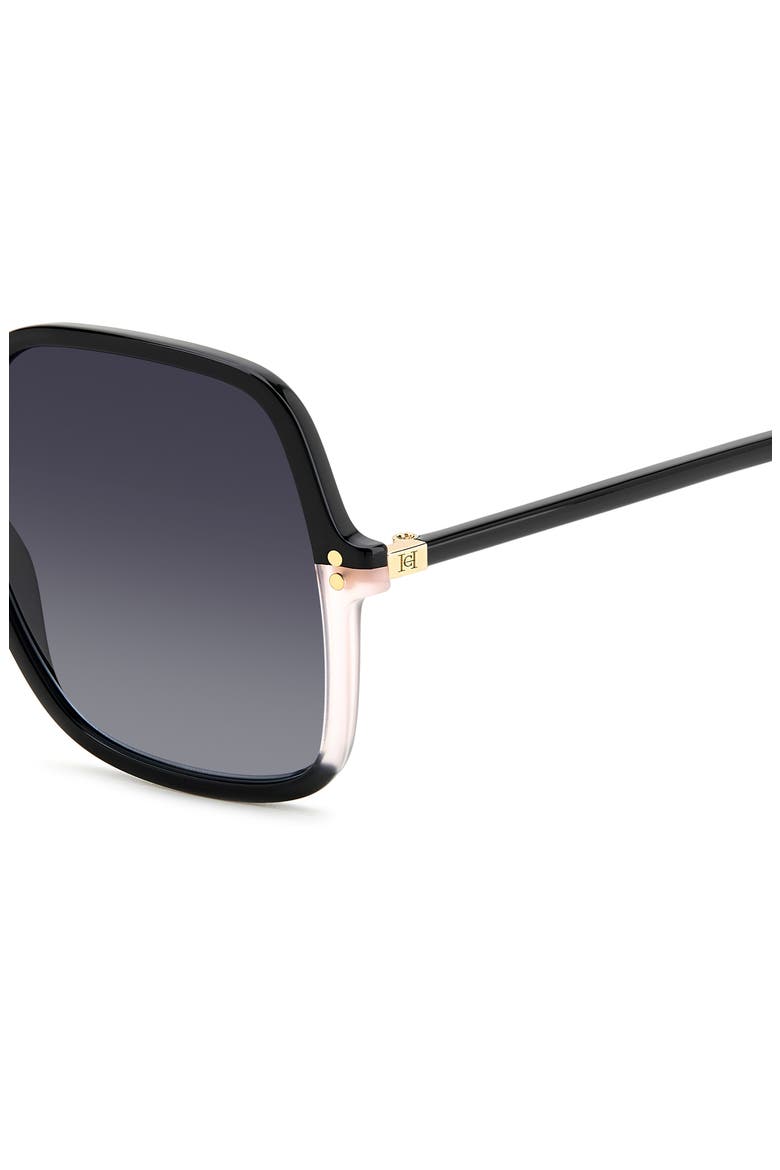 56mm Gradient Square Sunglasses, Alternate, color, BLACK MULTI