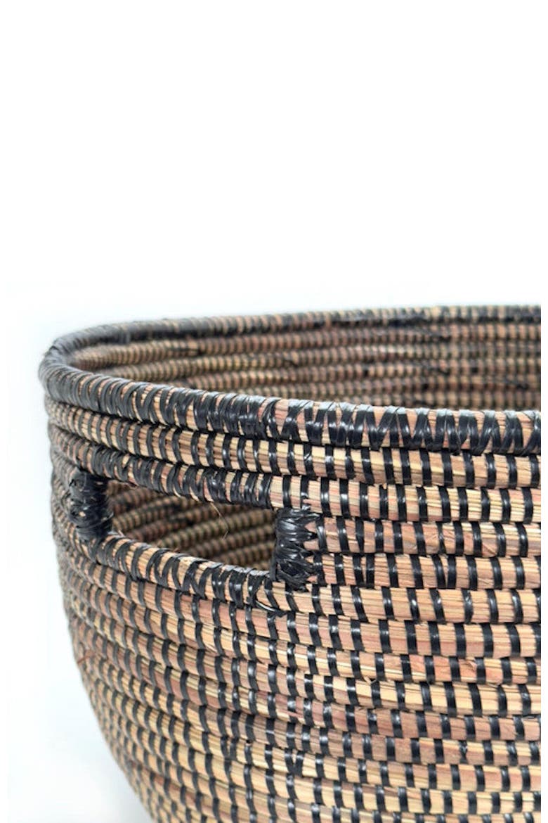 Oval Storage Basket Monochrome, Alternate, color, Black
