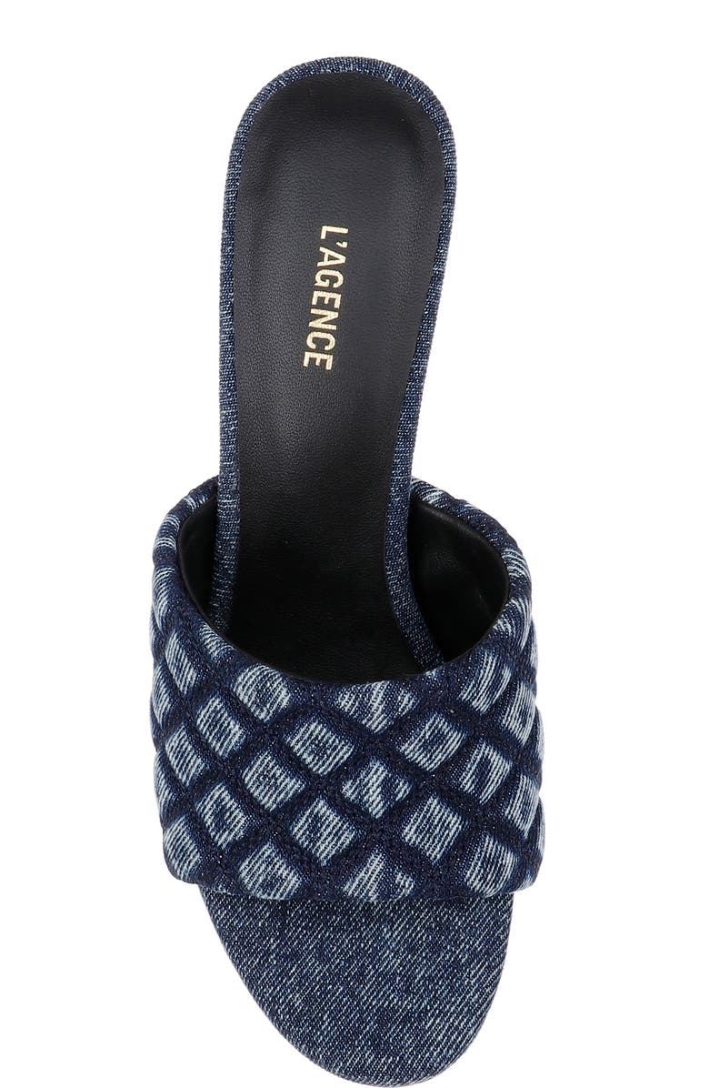 L'AGENCE Denise Slide Sandal, Alternate, color, Dark Denim