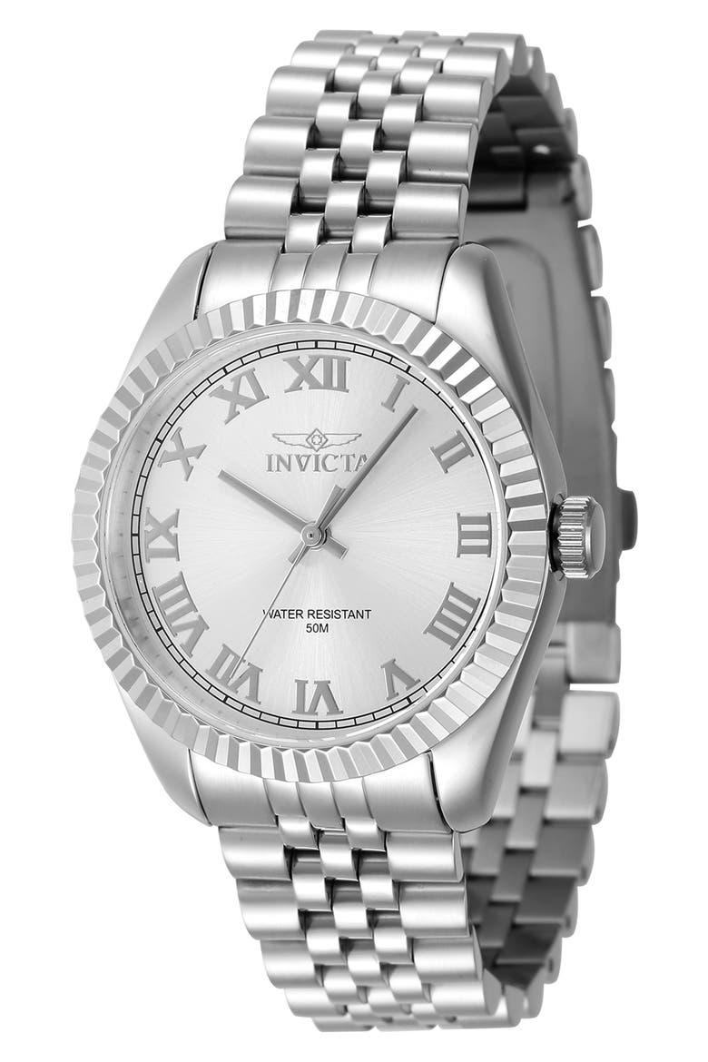 Specialty Two Tone Bracelet Watch, 36mm, Main, color, SILVER/ SILVER