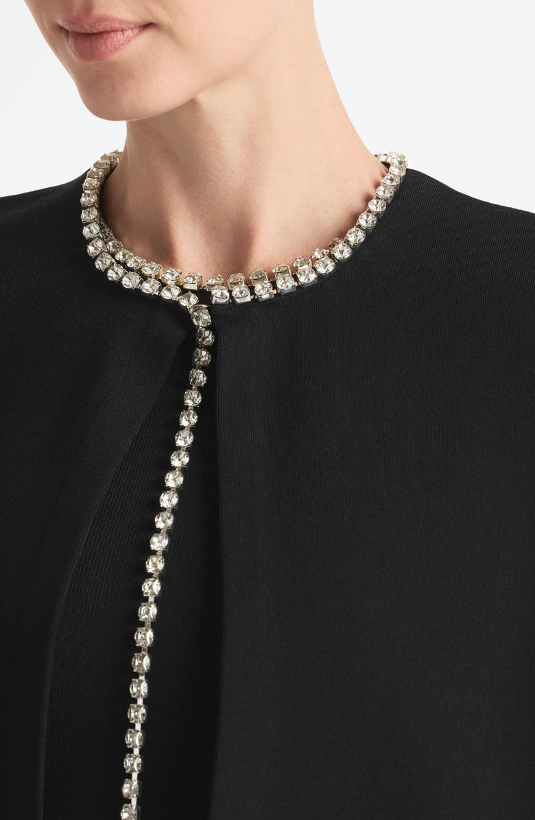 St. John Evening Crystal Detail Half Milano Capelet, Alternate, color,