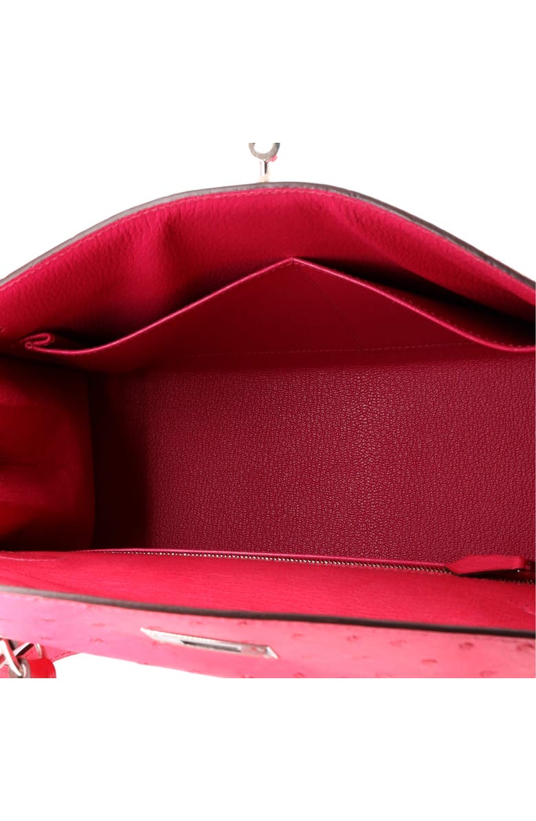Pre-Owned Hermes Kelly Handbag Pink Ostrich with Palladium Hardware 28, Alternate, color,