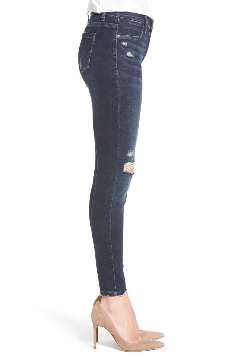 Ripped Ankle Skinny Jeans, Alternate, color, MODERN VICE DARK BLUE