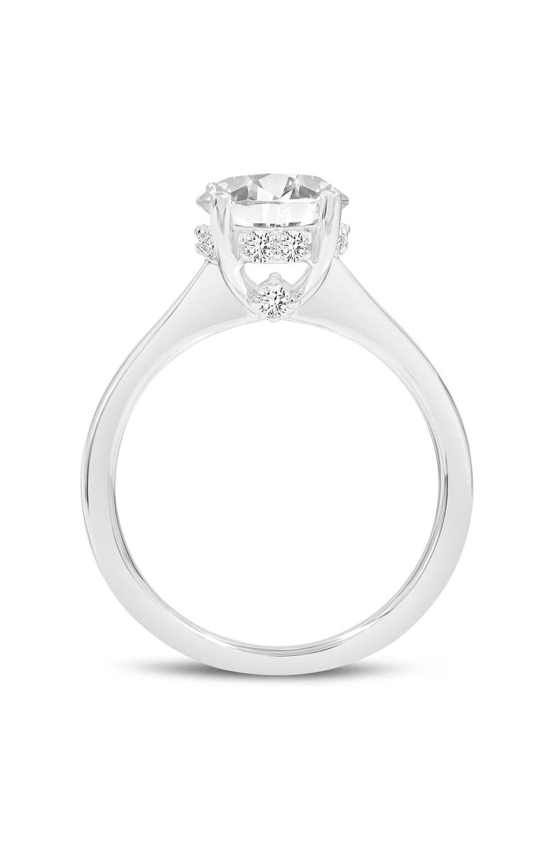 LuvMyJewelry Hera 14K Gold Oval Cut Lab Grown Diamond Hidden Halo Ring - 3 Ct, Alternate, color, 14K White Gold
