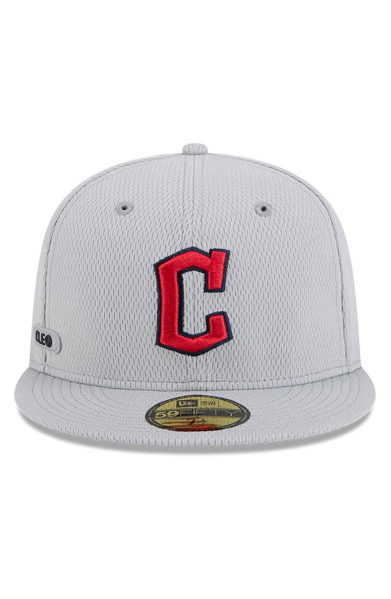 New Era Men's New Era Gray Cleveland Guardians 2025 MLB Clubhouse 59FIFTY Fitted Hat, Alternate, color, 