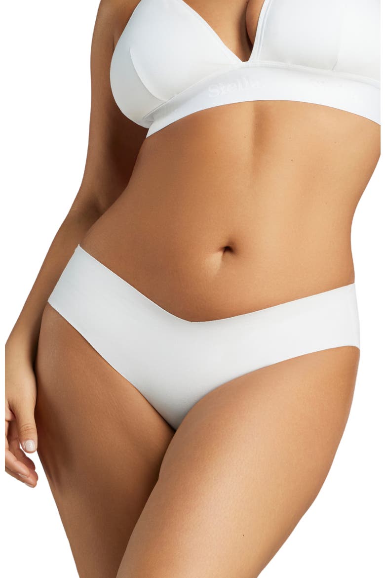 Organic Cotton No-Show Bikini, Main, color, White