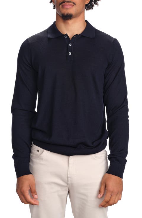 Lightweight Merino Wool Three-Button Polo