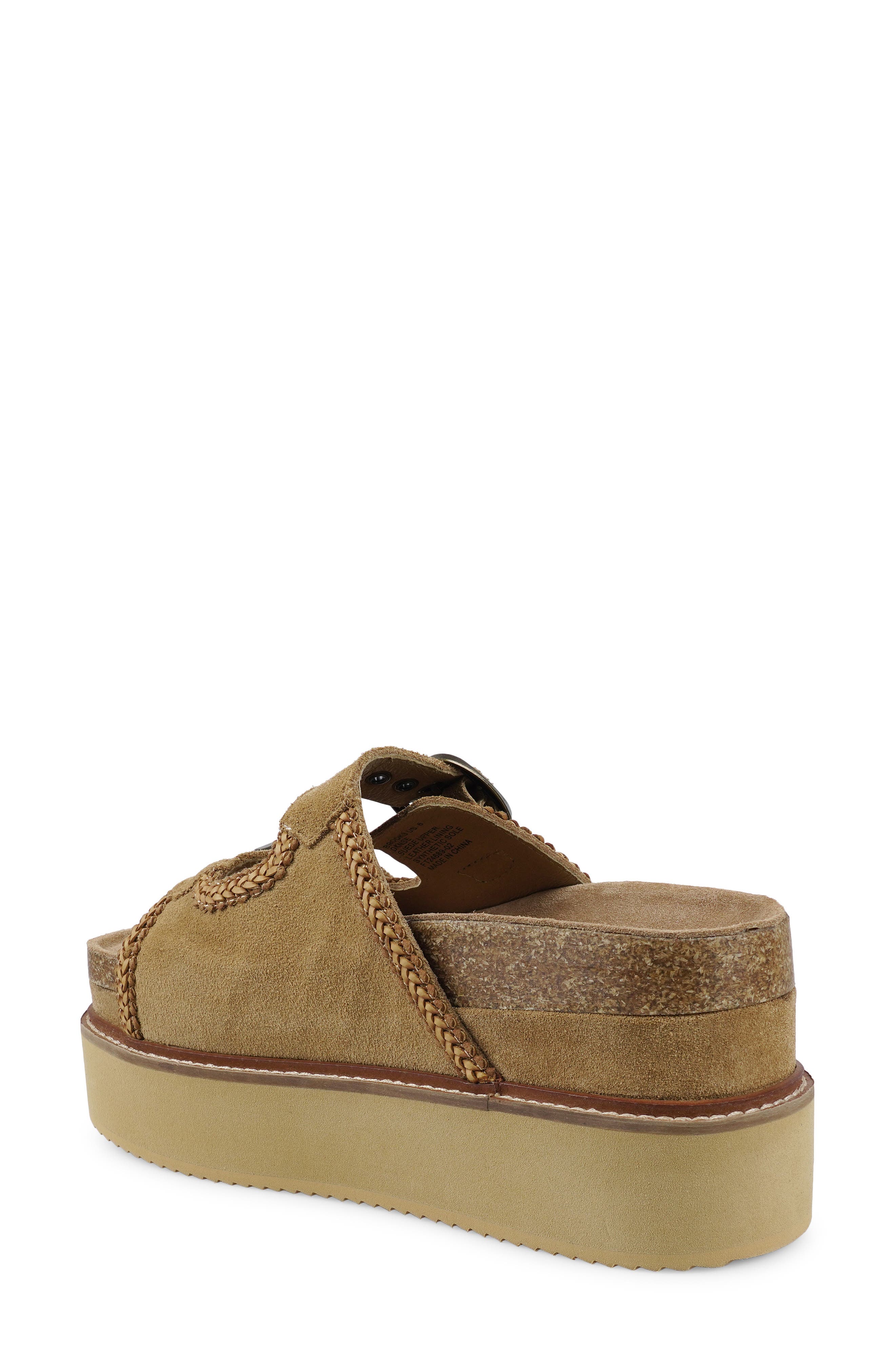 Platform Sandal, Alternate, color, DARK NATURAL SUEDE