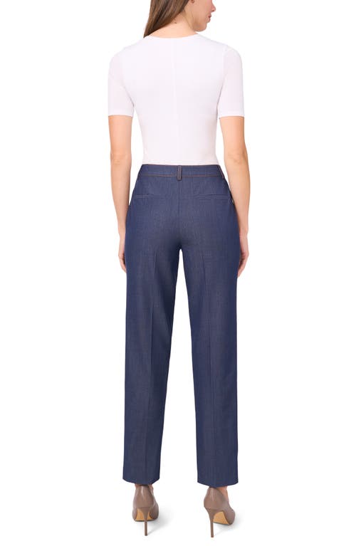 Halogen ® Topstitch Detail Pintuck Pleat Pants In Blue