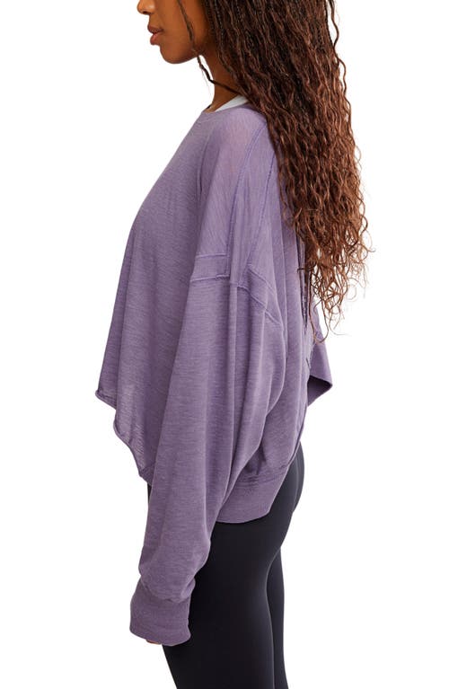 Free People Fp Movement My Time Layer Open Back Crop Top In Purple