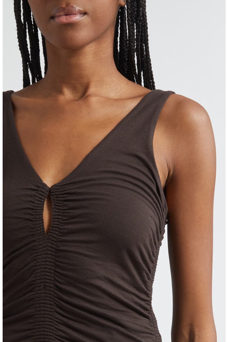Vinny Ruched Tank, Alternate, color, CHOCOLATE BROWN