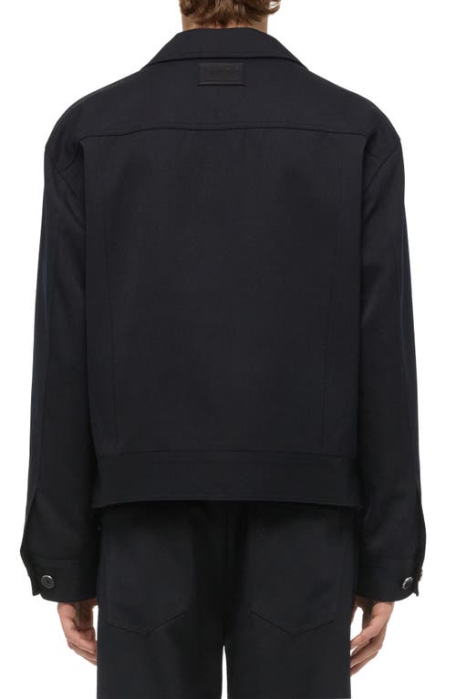 Helmut Lang Wool Blend Utility Jacket In Black