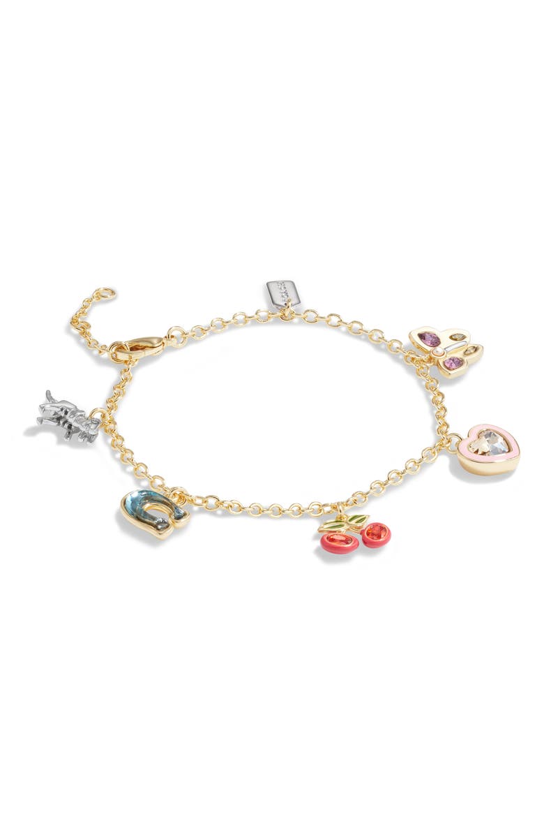 COACH Crystal Charm Bracelet, Alternate, color, 
