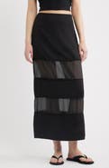 A.REN Rene Semi Sheer Panel Skirt