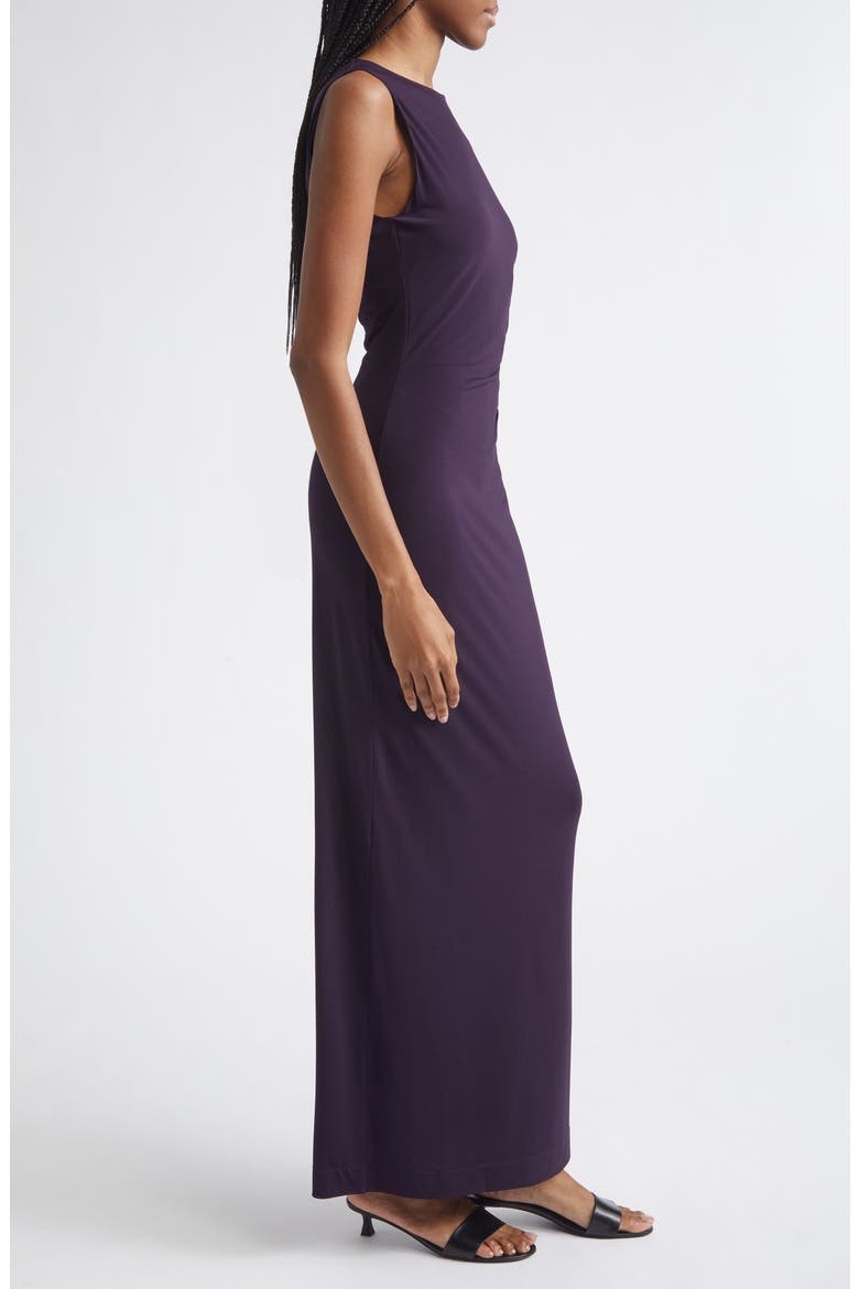 Fitted Jersey Maxi Dress, Alternate, color, BLACKBERRY