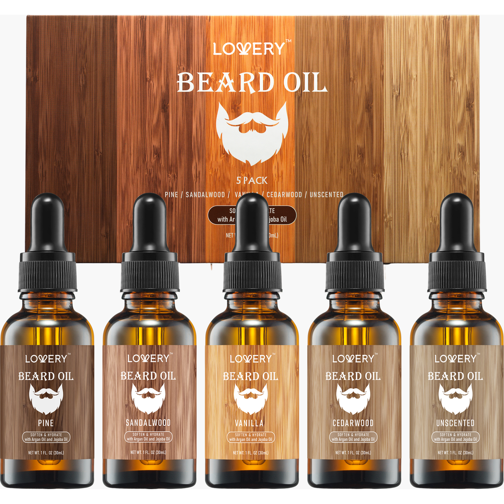 Lovery Premium 5-piece Beard Oil Gift Set