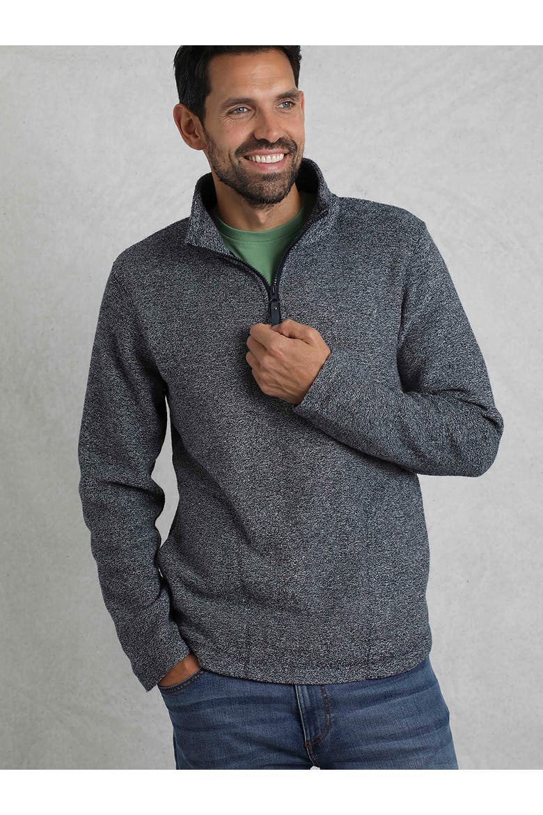 Laramie 1/4 Zip Snow Marl Fleece, Main, color, Navy