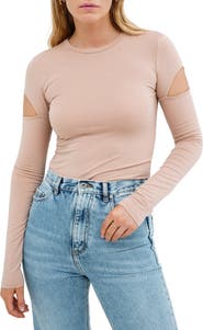 Marcella Kent Cutout Long Sleeve Top