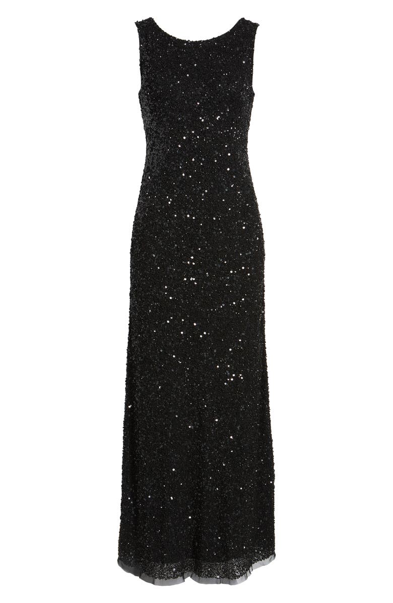 Pisarro Nights Sequin Mesh A-Line Gown, Alternate, color,