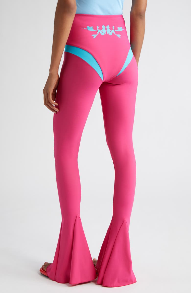 Marshall Columbia x Disney 'The Little Mermaid' High Waist Flare Leg Pants, Alternate, color, Fuschia