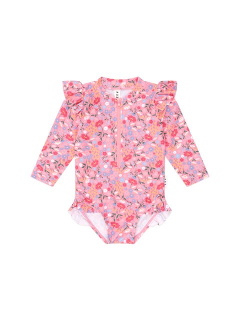 Vintage Floral Frill Swimsuit (Toddler, Little Kid, Big Kid)