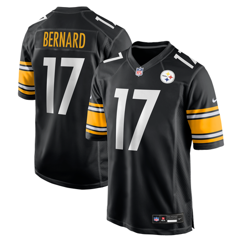 Men's Nike Germie Bernard Black Pittsburgh Steelers Game Jersey