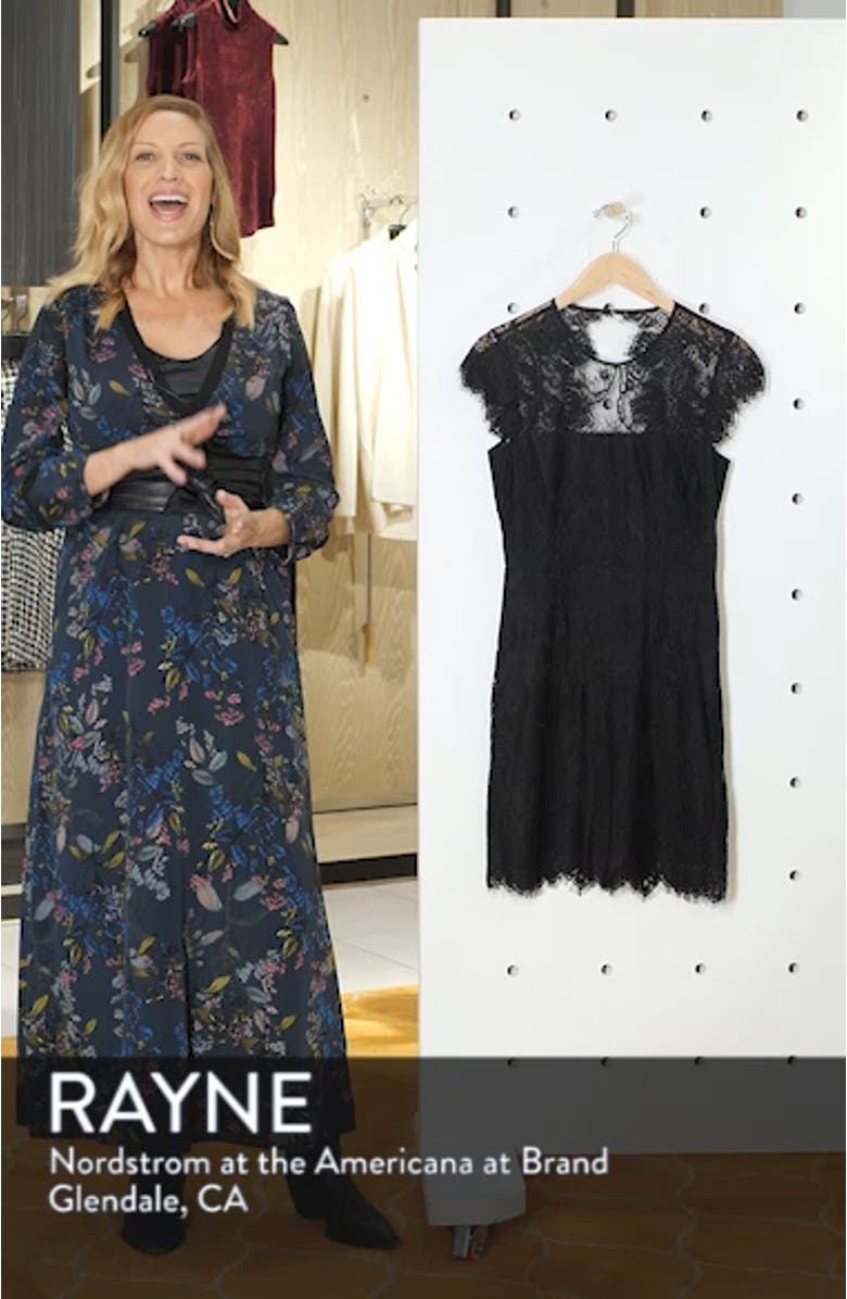 Jayce Lace Sheath Cocktail Dress, sales video thumbnail