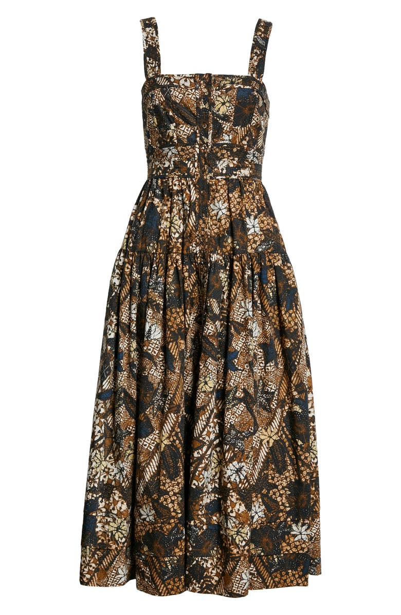 Ulla Johnson Isabela Floral Print A-Line Dress, Alternate, color, 