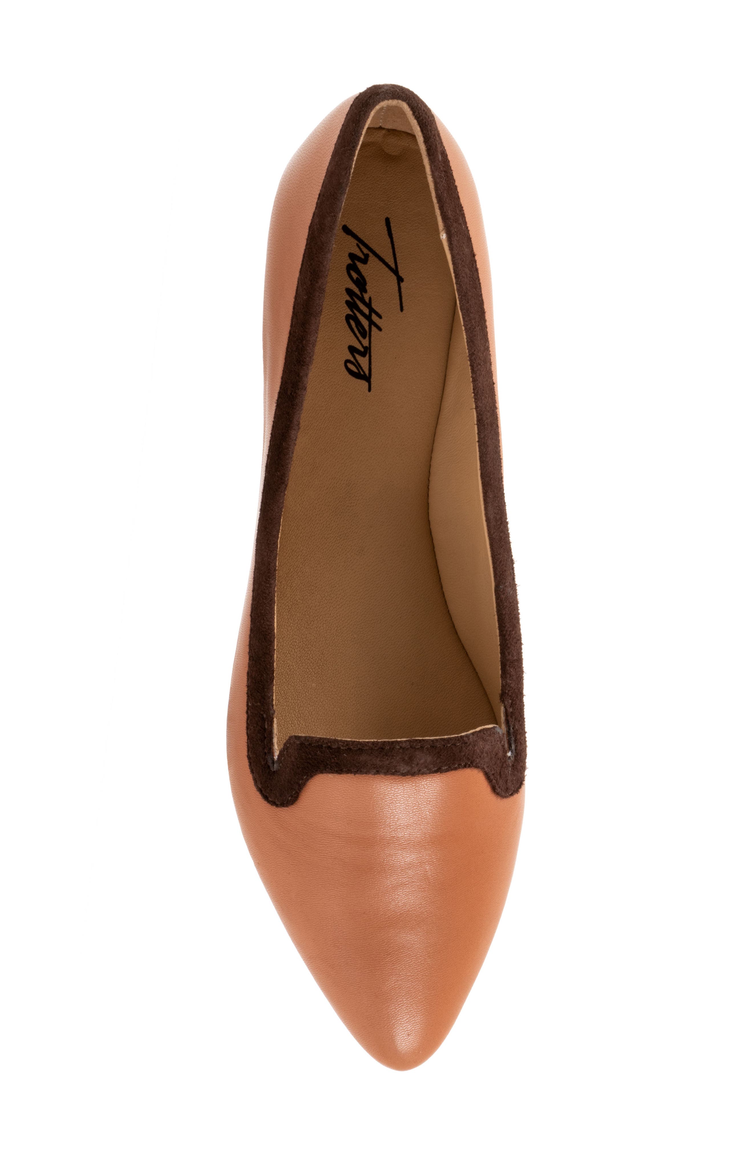 Trotters Hannah Pointed Toe Flat, Alternate, color, Luggage