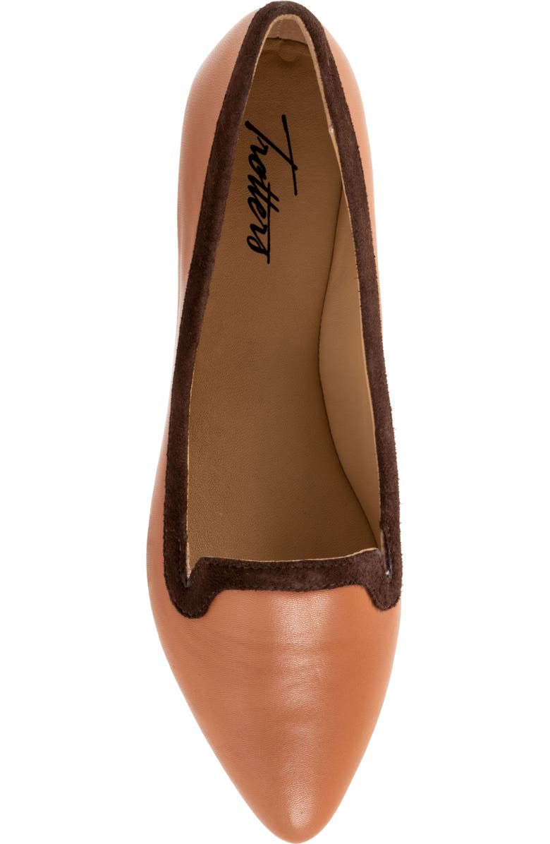 Trotters Hannah Pointed Toe Flat, Alternate, color, Luggage