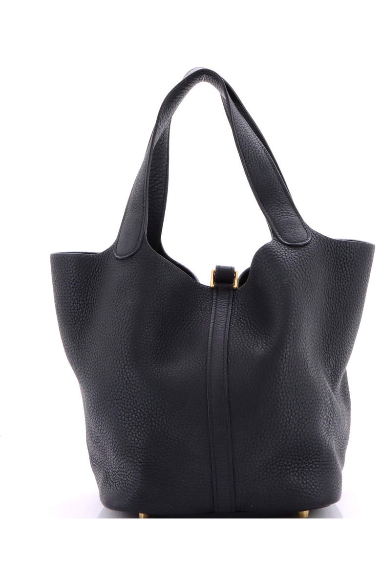 Pre-Owned Hermes Picotin Lock Bag Clemence MM, Alternate, color, Noir