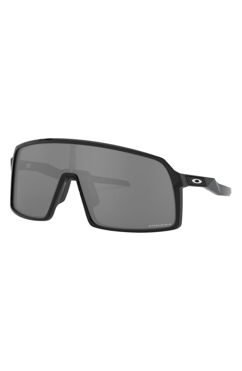 Oakley 60mm Wrap Shield Sunglasses, Alternate, color, Black