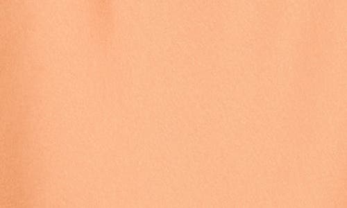 Renee C Drop Shoulder Satin Top In Orange