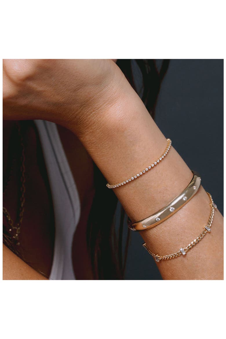 Baguette Diamond Chain Bracelet, Alternate, color, 14K YG