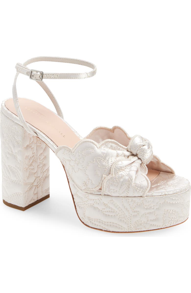 Loeffler Randall Isabel Embroidered Knot Platform Sandal, Main, color,