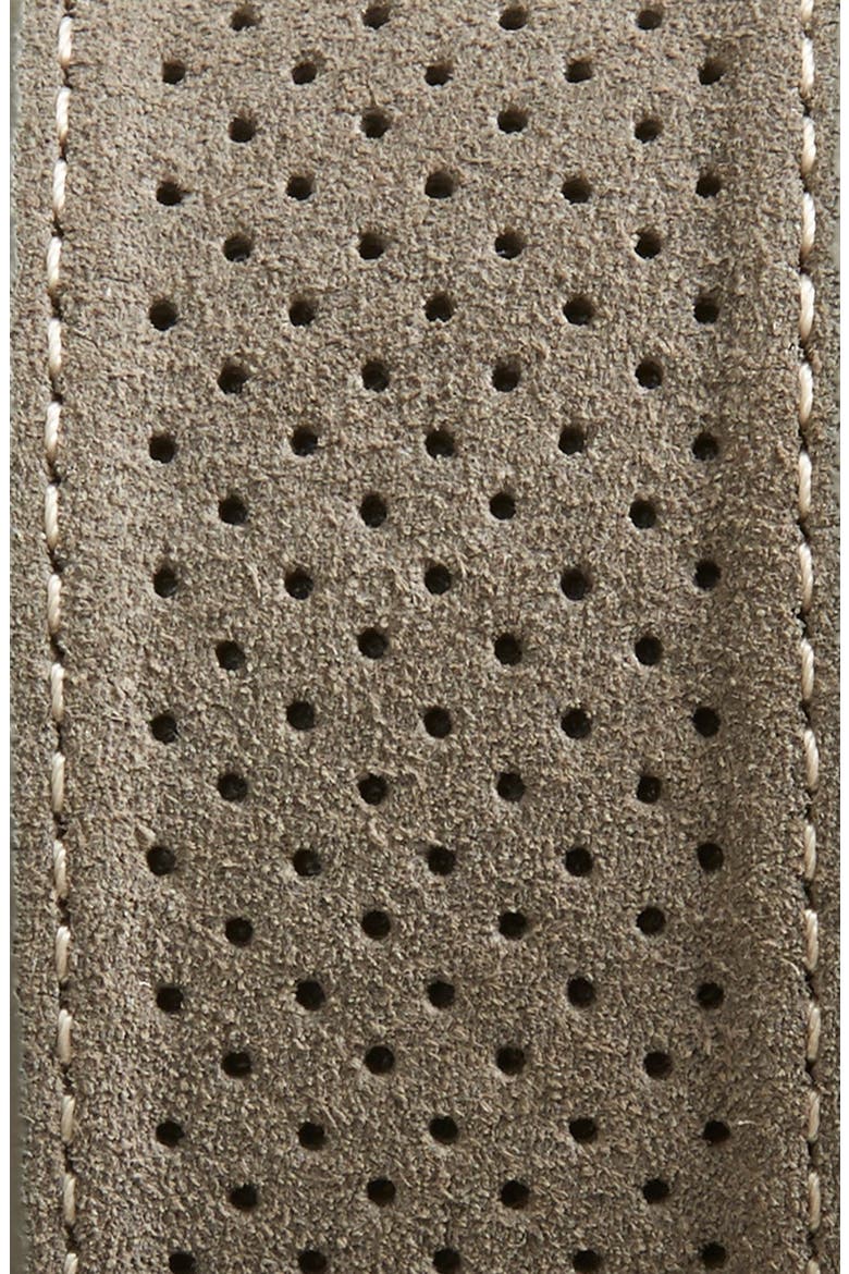 Perforated Suede Belt, Alternate, color, GRAY SUEDE LEATHER