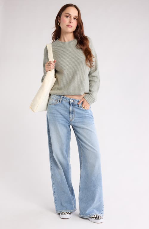 Abound Cozy Crew Pullover Sweater In Green