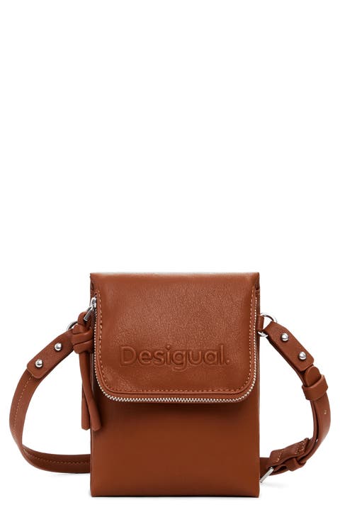 Faux Leather Phone Crossbody Bag