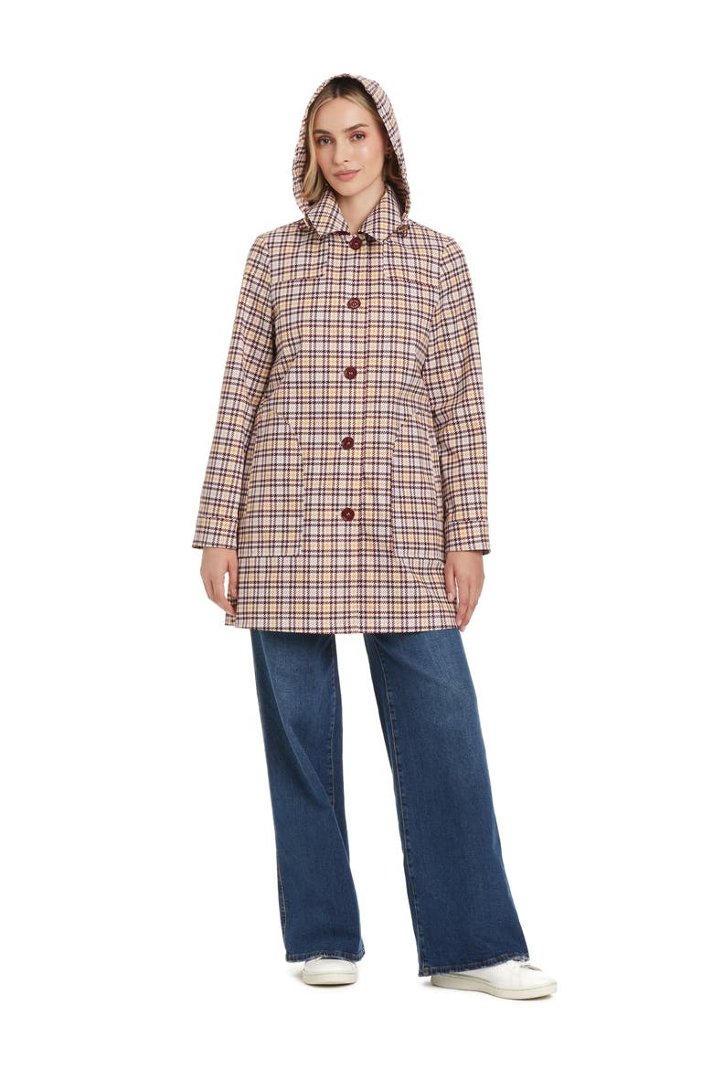 Water Resistant Coat with Removable Hood, Alternate, color, MINI HOUNDSTOOTH