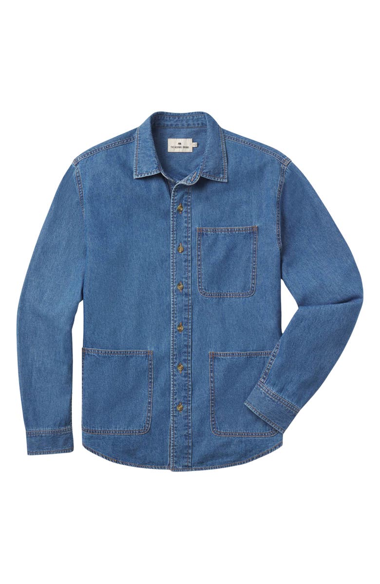 The Normal Brand Lightweight Denim Overshirt, Alternate, color, Medium Wash