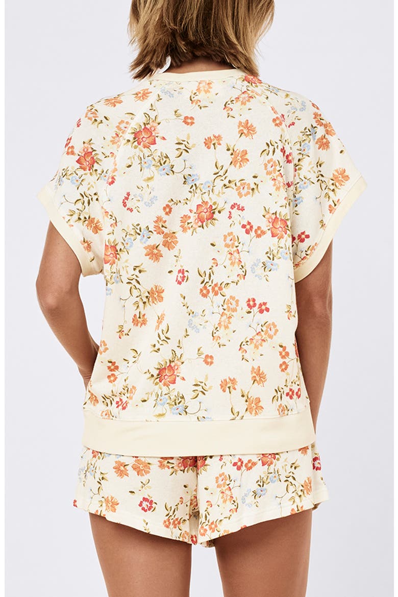 Amber Floral Cotton Sleep Top, Alternate, color, AMBER FLORAL