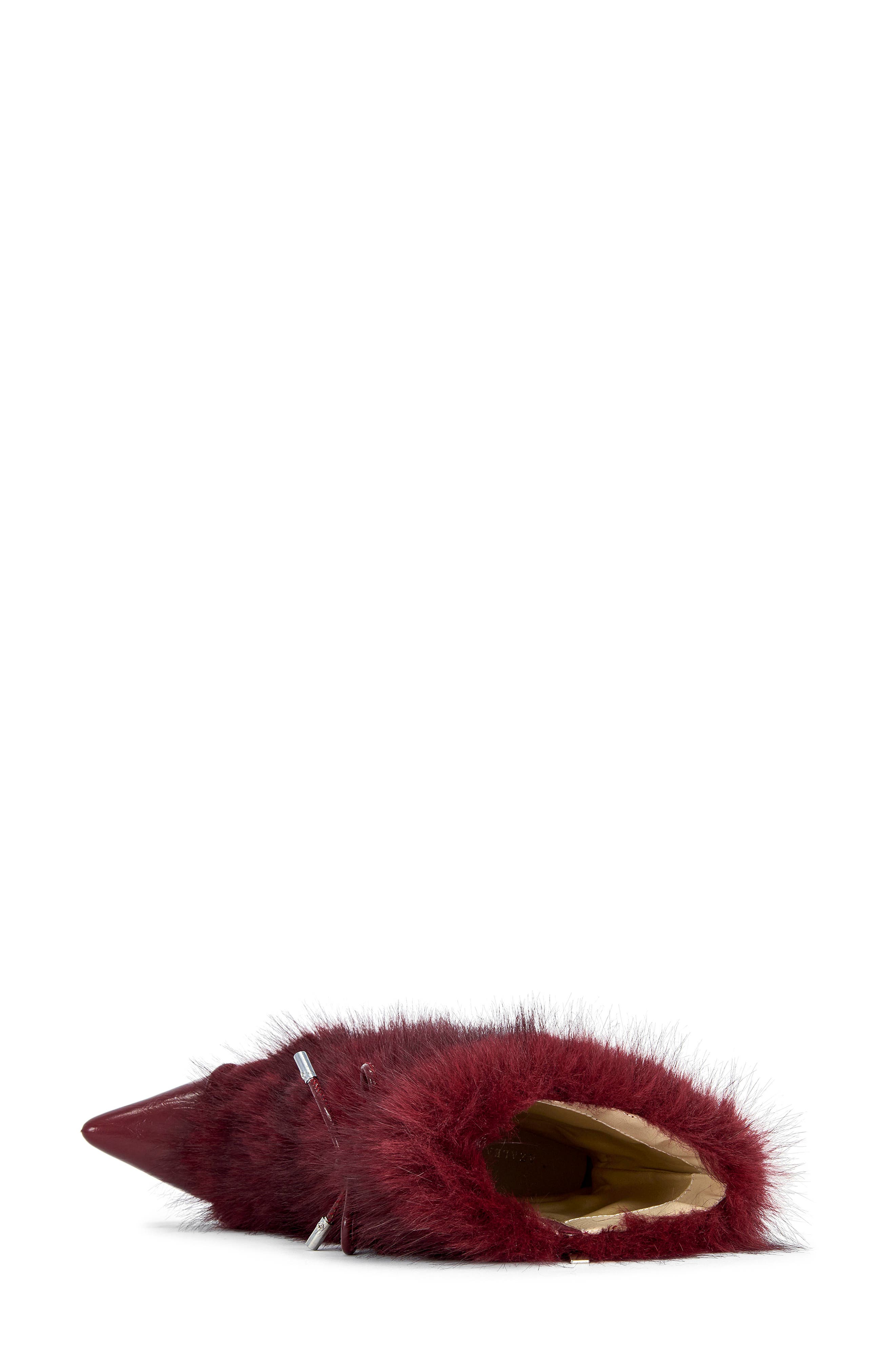Mahtama Faux Fur Bootie, Alternate, color, BURGUNDY