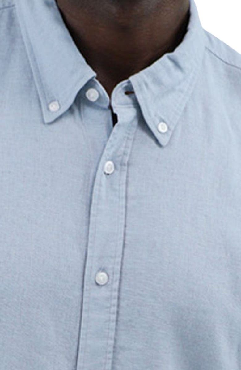 JACHS Noho Short Sleeve Linen Blend Button-Down Shirt, Alternate, color,