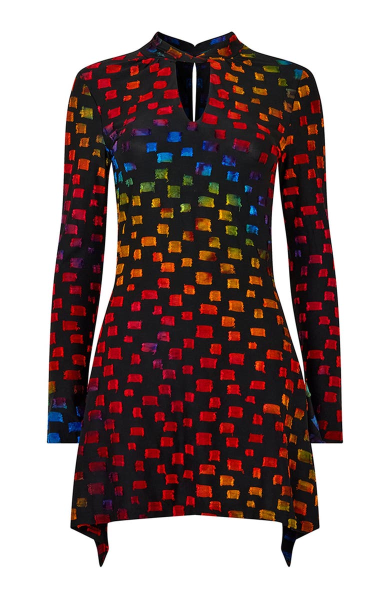 Joe Browns Sharkbite Keyhole Burnout Tunic, Alternate, color, Multicolor Abstract Geo