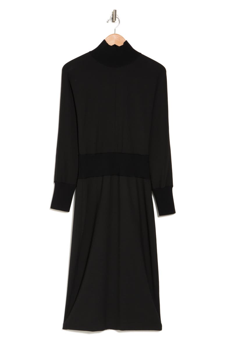 Long Sleeve Sweater Dress, Alternate, color, BLACK