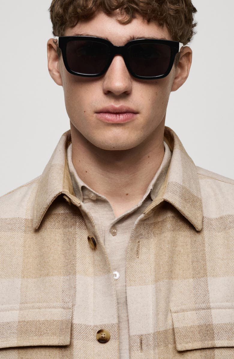 MANGO Plaid Button-Up Shirt, Alternate, color, 