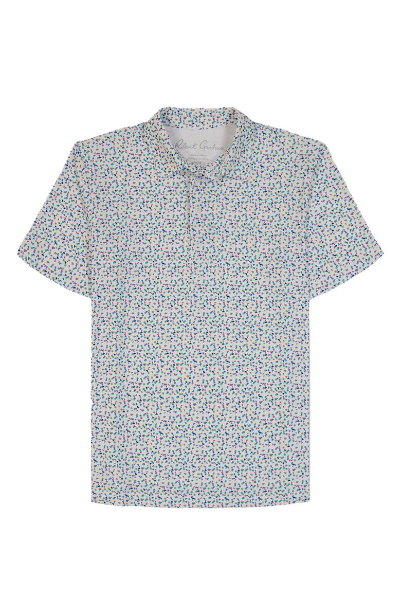 Robert Graham Dayton Short Sleeve Performance Polo, Alternate, color, White