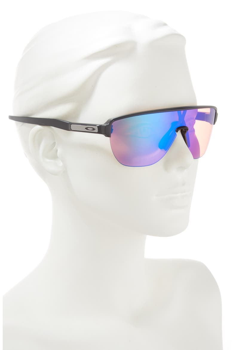 Corridor 42mm Semirimless Prizm™ Shield Sunglasses, Alternate, color, SHINY BLACK