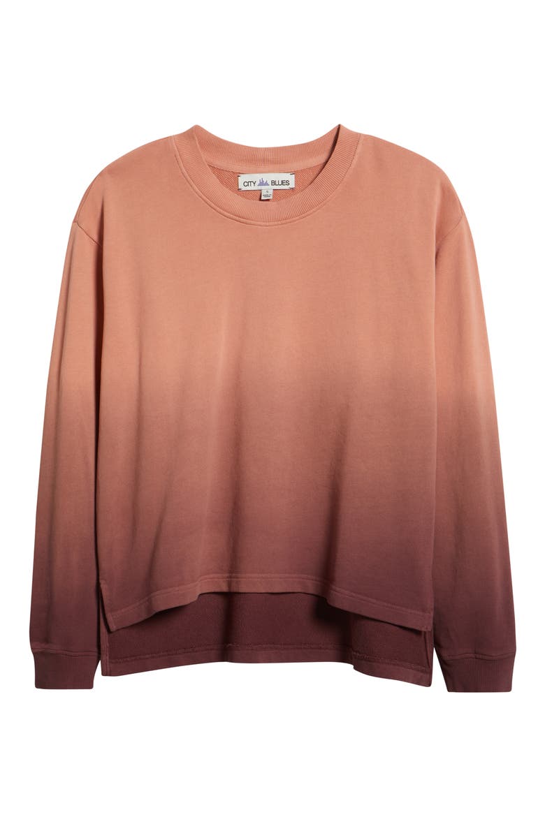 Stripe Colorblock Sweater, Alternate, color, MERLOT